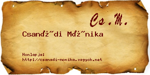 Csanádi Mónika névjegykártya