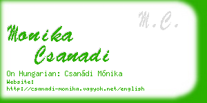 monika csanadi business card